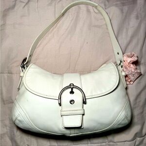 Vintage white coach soho bag